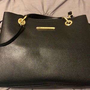 Steve Madden black detachable shoulder strap satchel purse